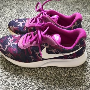 Nike purple camo sneakers